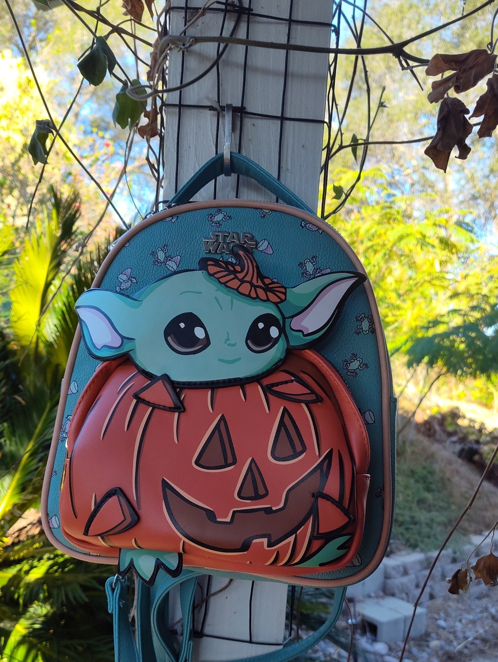 Box Lunch Halloween Grogu Pumpkin Star Wars Mini Backpack
